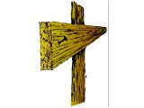 A rough wooden cross